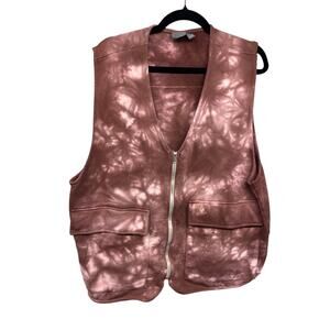 ASOS Maroon Tie Dye Oversized Unisex Vest XL